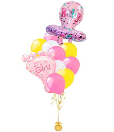 Букет из шаров для Новорожденной девочки