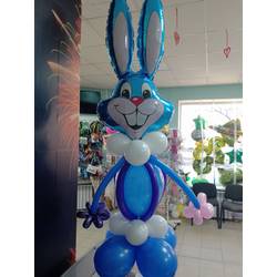 Фигура из воздушных шаров Зайчик - фото Фигура из воздушных шаров Зайчик