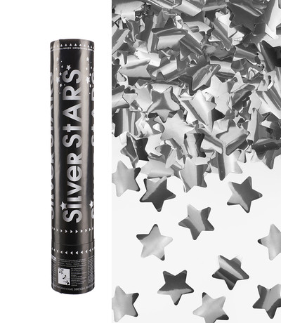 Пневмохлопушка 30 см серебро