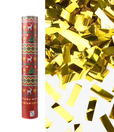 Пневмохлопушка 30 см Навогоднее настроение! Прямоугольники фольга