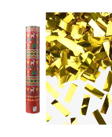 Пневмохлопушка 30 см Навогоднее настроение! Прямоугольники фольга