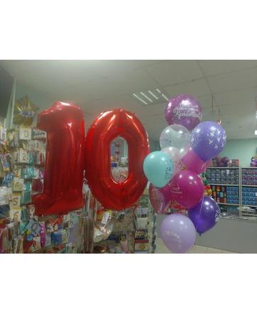 Композиция из шаров на юбилей