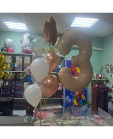 Композиция из шаров на 3 годика